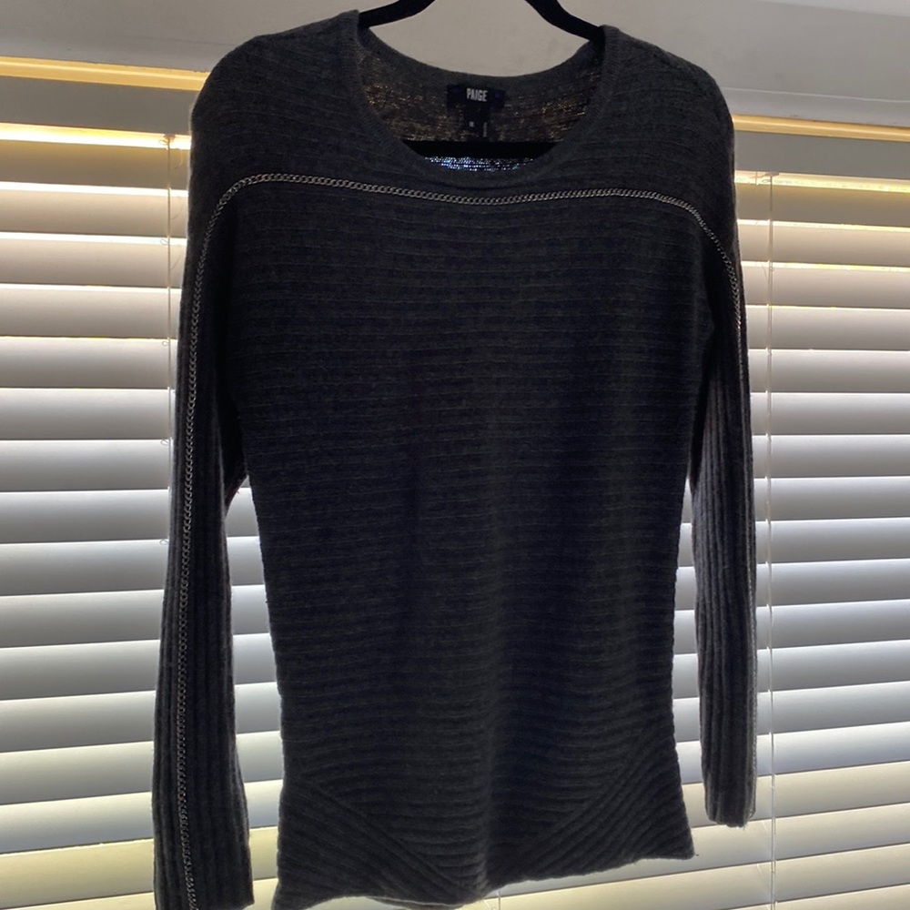 Paige sweater with silver chain accent